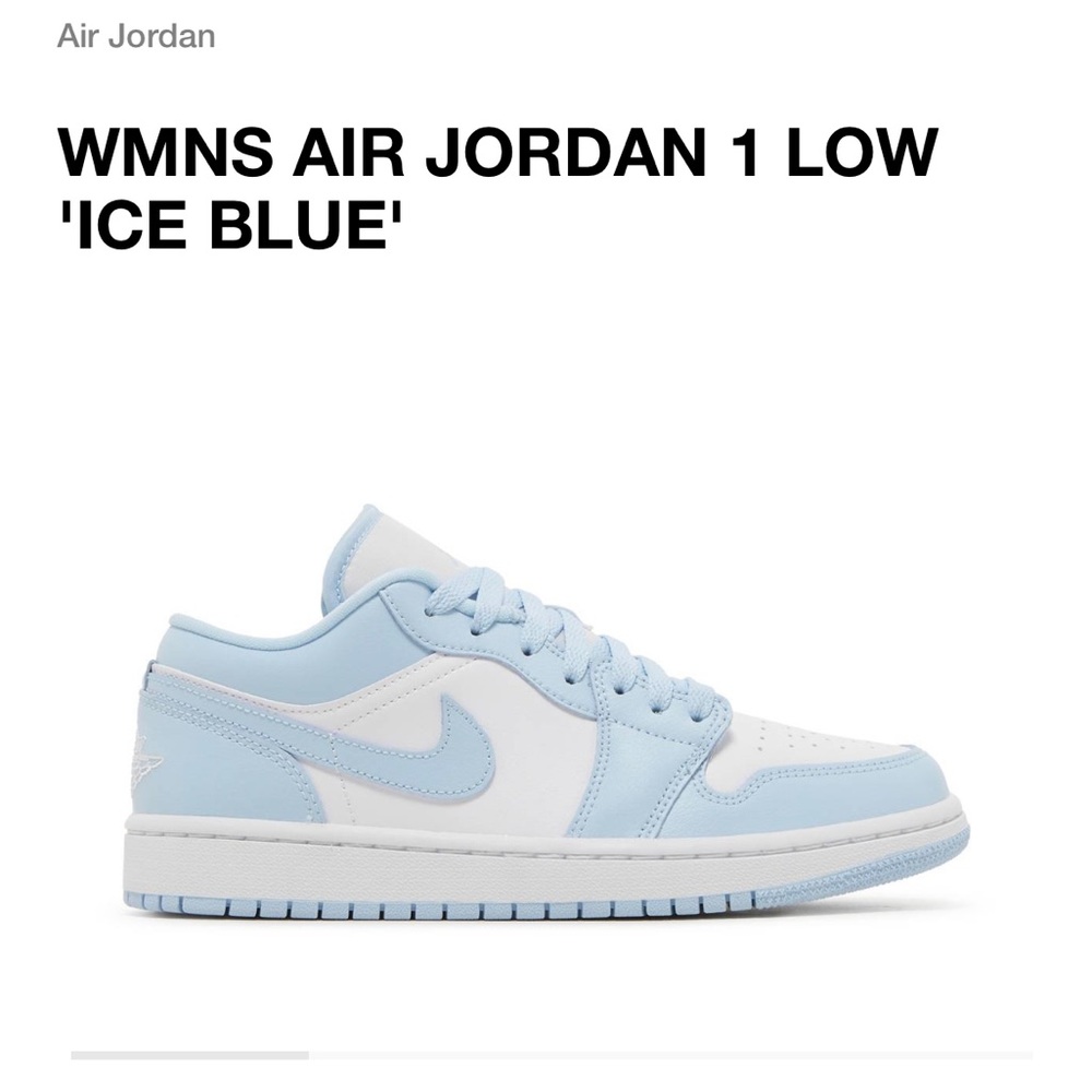 Woman air Jordan 1 low ice blue